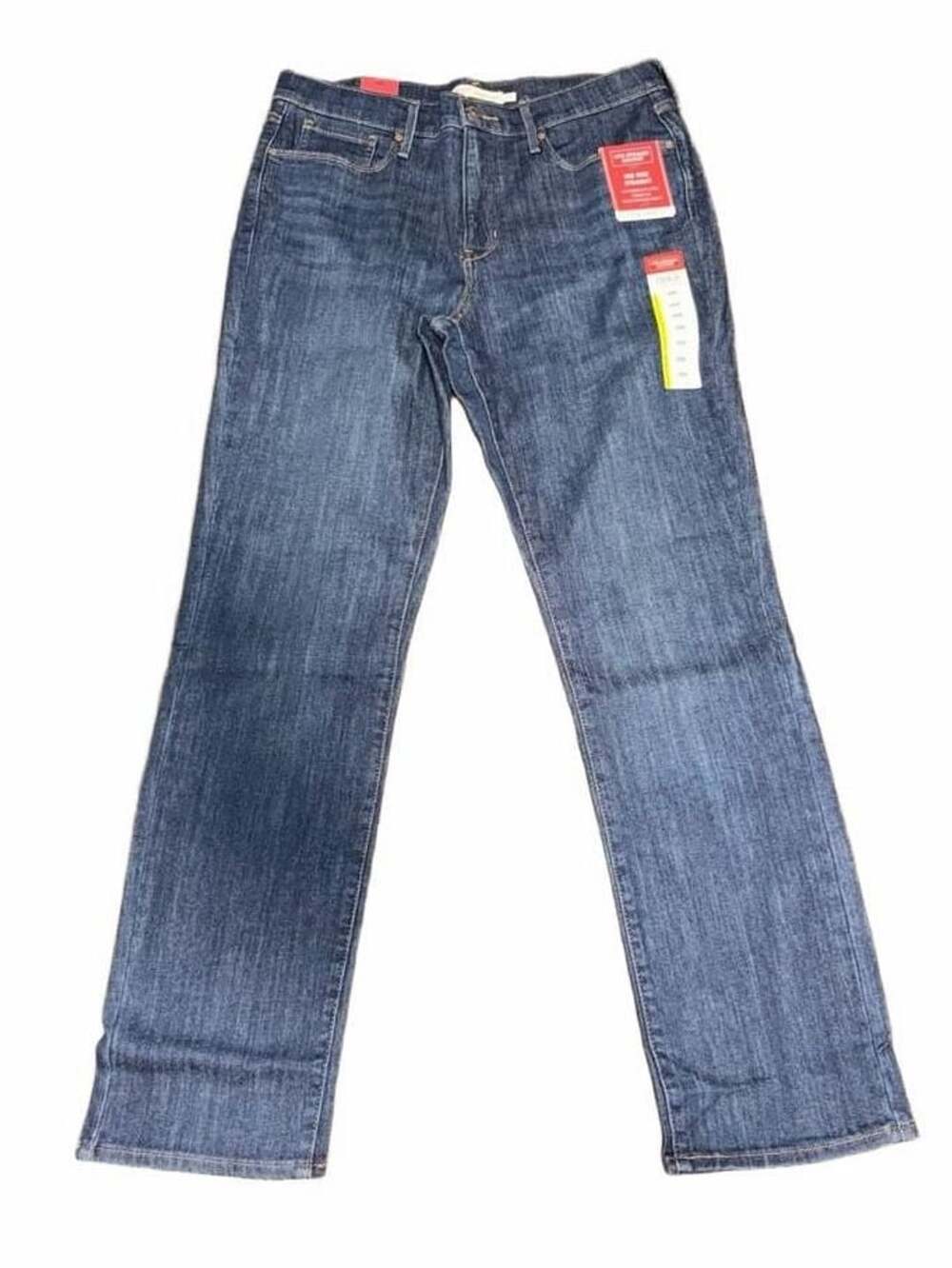 Levi Strauss Signature Mid Rise Straight Jeans Size 14M Blue Denim